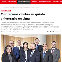 Cuatrecasas celebra su quinto aniversario en Lima